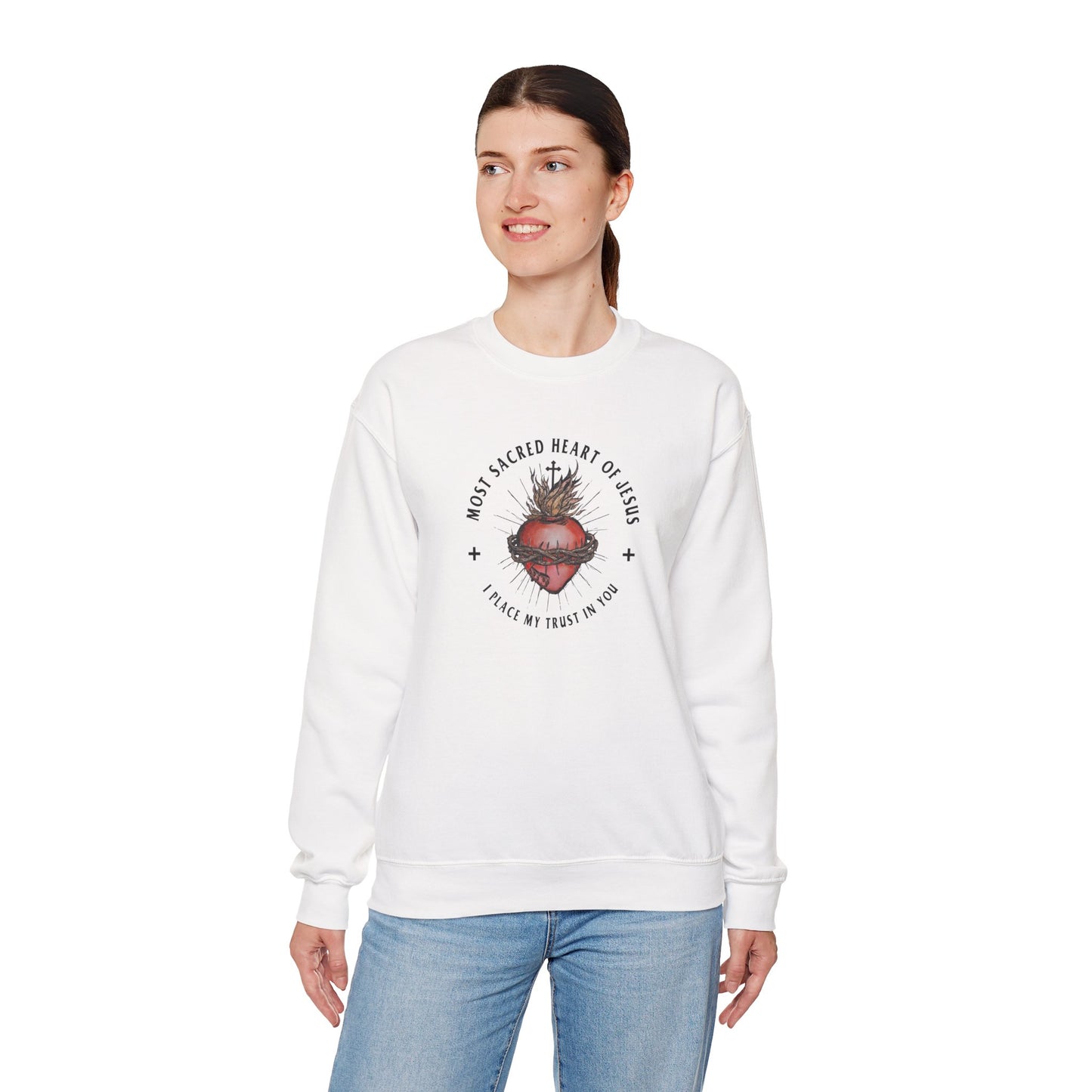 Most Sacred Heart of Jesus Unisex Crewneck Sweatshirt
