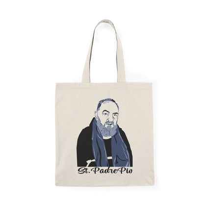 St. Padre Pio Natural Tote Bag